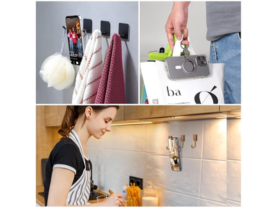 Porta telefono magnetico ad anello con impugnatura e cavalletto compatibile con Mag