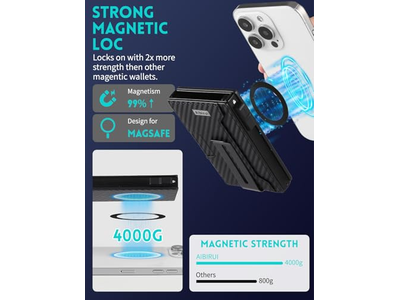 Il portafoglio magnetico pop-up per iPhone può contenere 8 carte e banconote