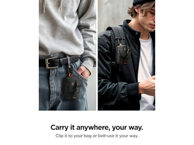 Organizer con custodia magnetica per SSD e schede con clip - Nero