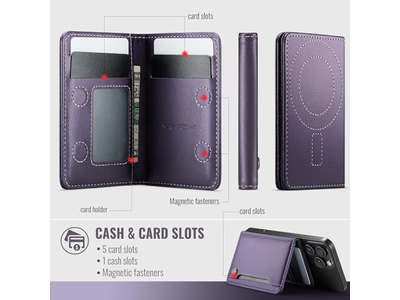 Porta carte magnetico con blocco RFID compatibile con telefoni MagSafe Pur