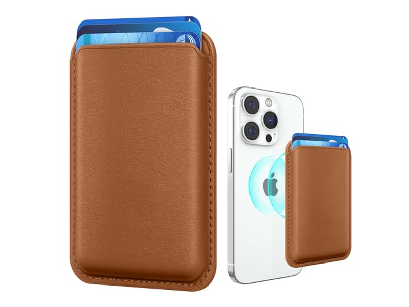 Portacarte magnetico in pelle RFID per iPhone Accessori adesivi Br