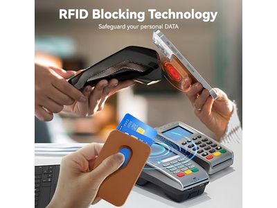 Portacarte magnetico in pelle RFID per iPhone Accessori adesivi Br
