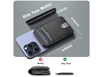 Portafoglio magnetico e porta carte compatibile con Magsafe per iPhone - B