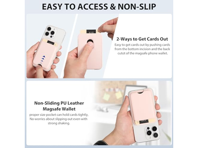 Portafoglio magnetico compatibile con porta carte MagSafe in confezione da 2 per iPhone