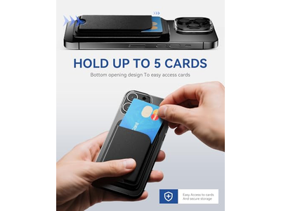 Portafoglio magnetico per porta carte di credito iPhone 5 con supporto RFID B