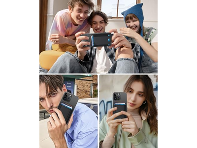 Portafoglio magnetico per iPhone 7 Portacarte Pelle Minimalista RFID Bl