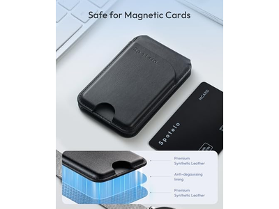 Portafoglio magnetico per iPhone con supporto regolabile e blocco RFID