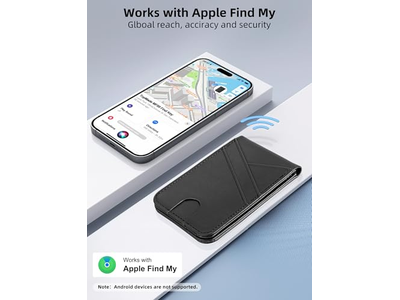 Portafoglio magnetico per iPhone con blocco RFID per portacarte Find My 6