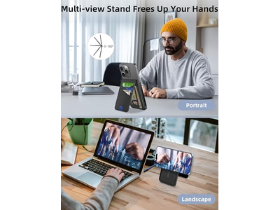 Portafoglio magnetico per iPhone con blocco RFID per portacarte Find My 6