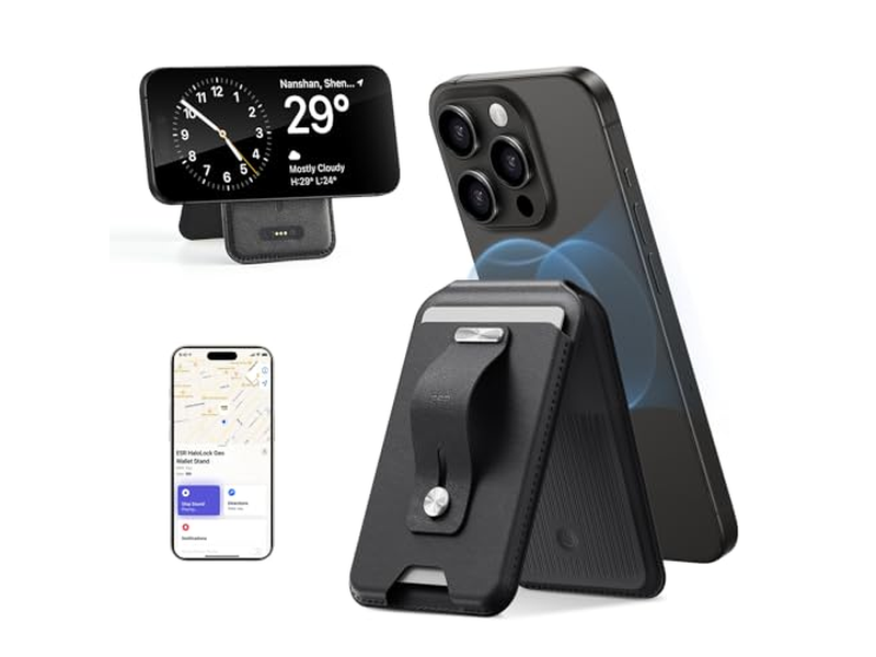 Portafoglio magnetico per iPhone con funzionalità Trova la mia e S regolabile