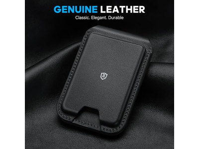 Portafoglio magnetico per MagSafe in vera pelle 6 porta carte RFID Blo