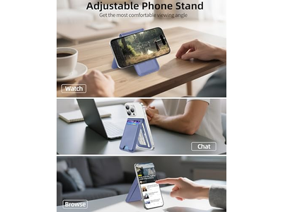 Portafoglio magnetico con supporto regolabile Finestra ID Blocco RFID