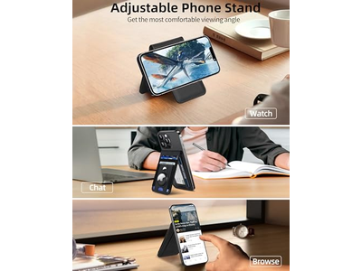 Portafoglio magnetico con porta Airtag, finestra ID, 4 slot per carte RFI