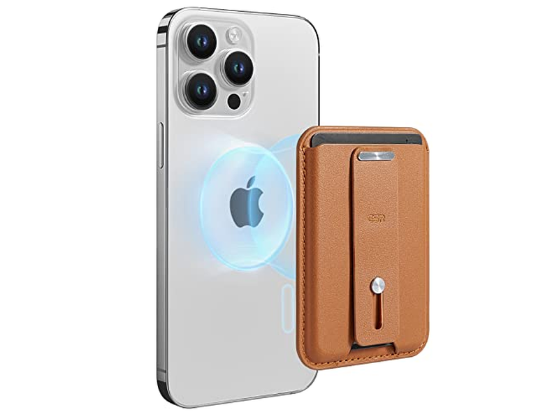 Portafoglio magnetico con porta 3 carte e passante per dito Pelle vegana Bro