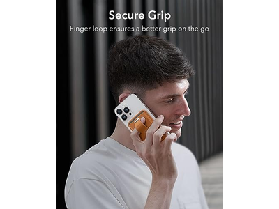 Portafoglio magnetico con porta 3 carte e passante per dito Pelle vegana Bro