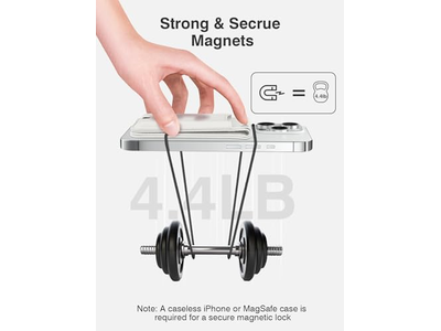 Portafoglio magnetico con supporto per telefono regolabile Blocco RFID adatto a 6 auto