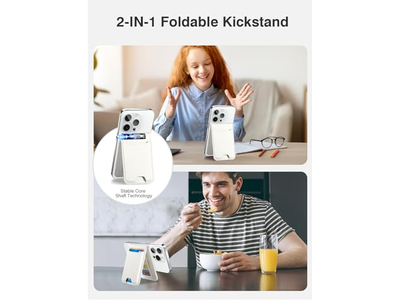 Portafoglio magnetico con supporto per telefono regolabile Blocco RFID adatto a 6 auto