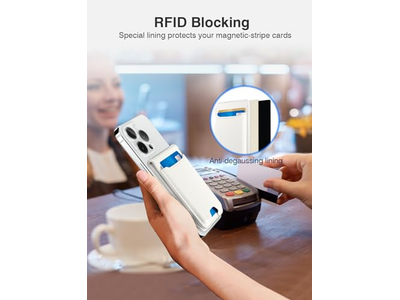 Portafoglio magnetico con supporto per telefono regolabile Blocco RFID adatto a 6 auto