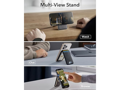 Portafoglio magnetico con supporto regolabile per porta carte di credito iPhone 5 Nero