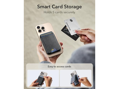 Portafoglio magnetico con supporto regolabile per porta carte di credito iPhone 5 Nero