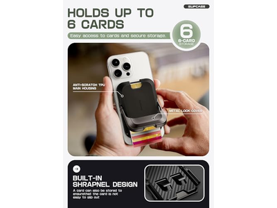 Il portafoglio magnetico con supporto può contenere 6 carte Supporto per telefono con blocco RFID