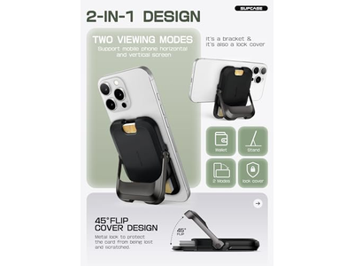 Il portafoglio magnetico con supporto può contenere 6 carte Supporto per telefono con blocco RFID