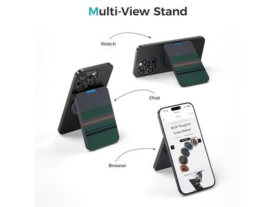 Portafoglio magnetico con supporto Porta carte minimalista per iPhone RFID Bl