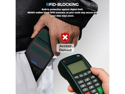 Portafoglio magnetico con supporto Porta carte minimalista per iPhone RFID Bl