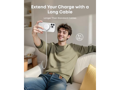 Caricabatterie Wireless Magnetico, Certificato Qi2 15W