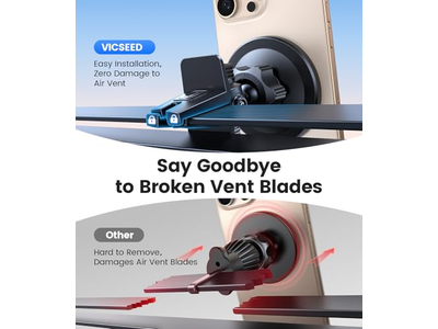 Supporto per telefono magnetico MagSafe da auto nero più potente