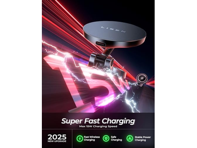 Caricatore per auto Magsafe, caricatore per auto wireless magnetico a ricarica rapida da 15 W