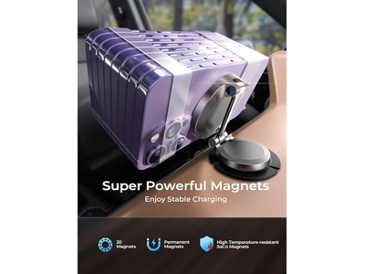 Caricatore per auto Magsafe, caricatore per auto wireless magnetico a ricarica rapida da 15 W