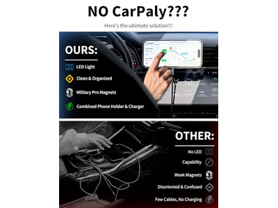 Caricabatteria da auto MagSafe Caricabatteria da auto wireless 3 in 1