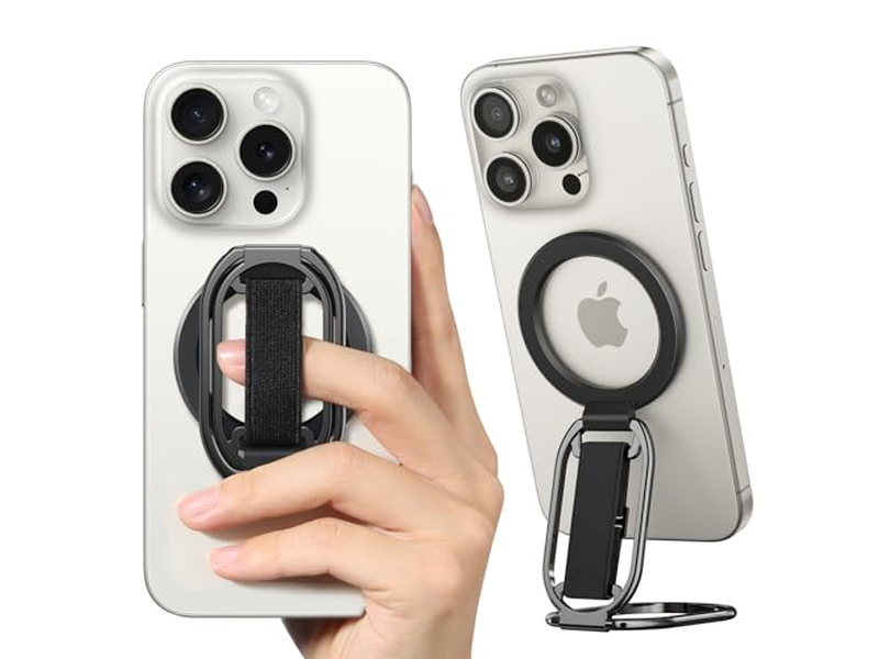 Impugnatura e cavalletto per telefono MagSafe con supporto 4 in 1 con passante per dito