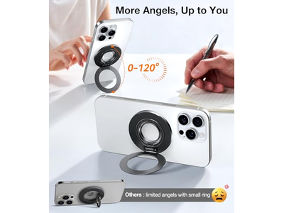 Supporto ad anello MagSafe per impugnatura del telefono con cavalletto compatibile con iPhone