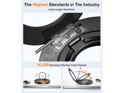 Supporto ad anello MagSafe per impugnatura del telefono con cavalletto compatibile con iPhone