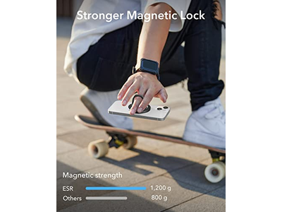 MagSafe Phone Grip con supporto regolabile per smartphone 2 anello in metallo