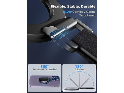 Grip per telefono MagSafe con supporto ad anello magnetico rimovibile e cavalletto