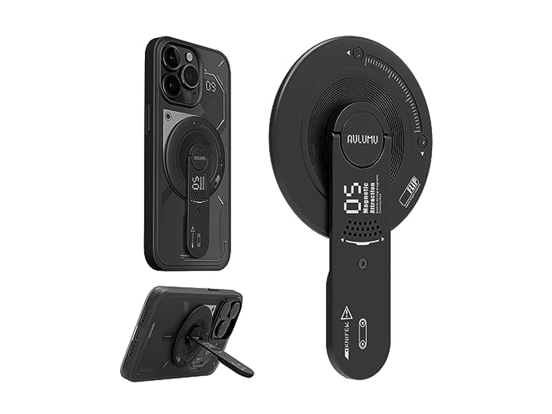 MagSafe Stand Grip - Cavalletto per telefono rimovibile e regolabile a 360 gradi - Nero