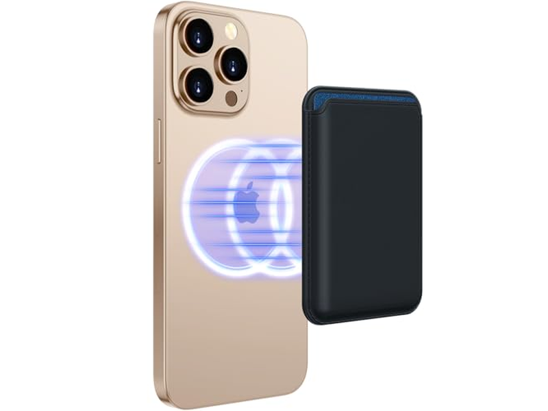 Portafoglio MagSafe con 3 porta carte Portafoglio magnetico sottile con blocco RFID - B