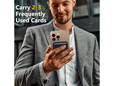 Portafoglio MagSafe con 3 porta carte Portafoglio magnetico sottile con blocco RFID - B