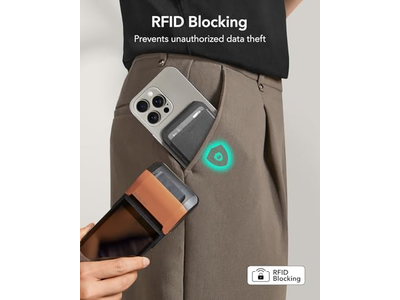 Portafoglio MagSafe per 5 carte Porta carte RFID con supporto sottile e regolabile
