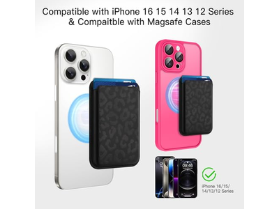 Porta carte magnetico con motivo stampa ghepardo MagSafe Wallet per telefoni