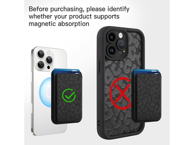 Porta carte magnetico con motivo stampa ghepardo MagSafe Wallet per telefoni