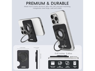 Custodia rigida sottile con porta carte di credito magnetico MagSafe Wallet nera