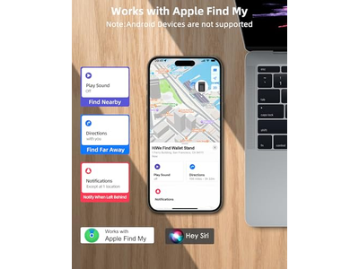 Porta carte MagSafe con blocco RFID Trova il mio anti-smarrimento per 9 carte