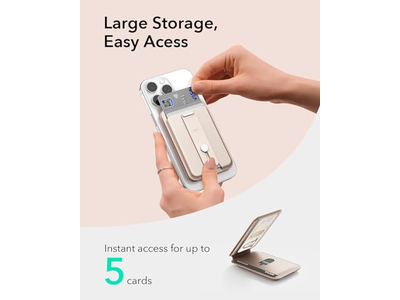 Portafoglio MagSafe con 5 portacarte Supporto regolabile Blocco RFID