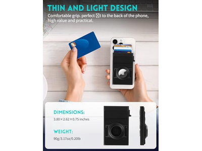 Portafoglio MagSafe con supporto AirTag Porta carte di credito sottile con elastico