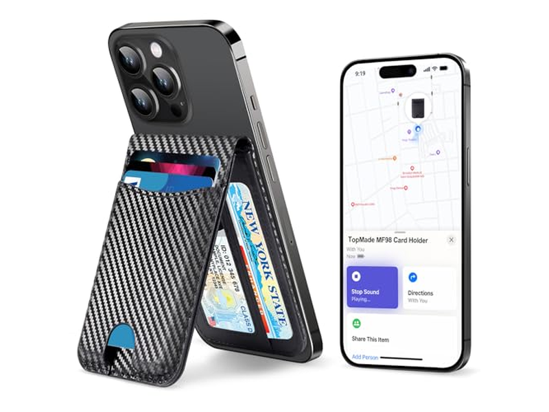 Portafoglio MagSafe con supporto regolabile per porta carte magnetiche Trova la mia 6