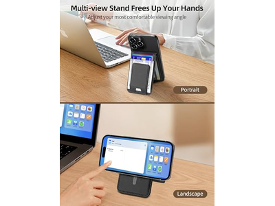 Portafoglio MagSafe con fermasoldi Funziona con il porta carte Find My 8 Nero